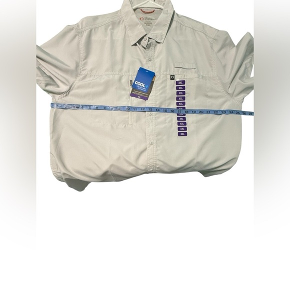 The American Outdoorsman Poly Grid Fishing Short Sleeve Shirt Sz XXL - Picture 4 of 7